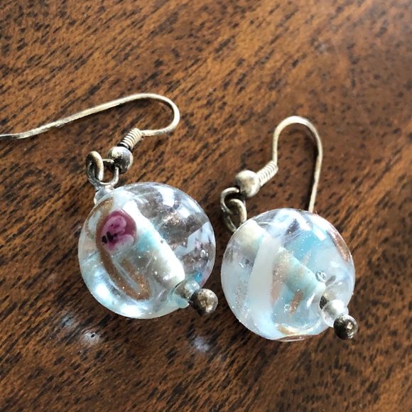 Vintage Czechoslovakian hand blown glass earrings - Picture 11 of 14